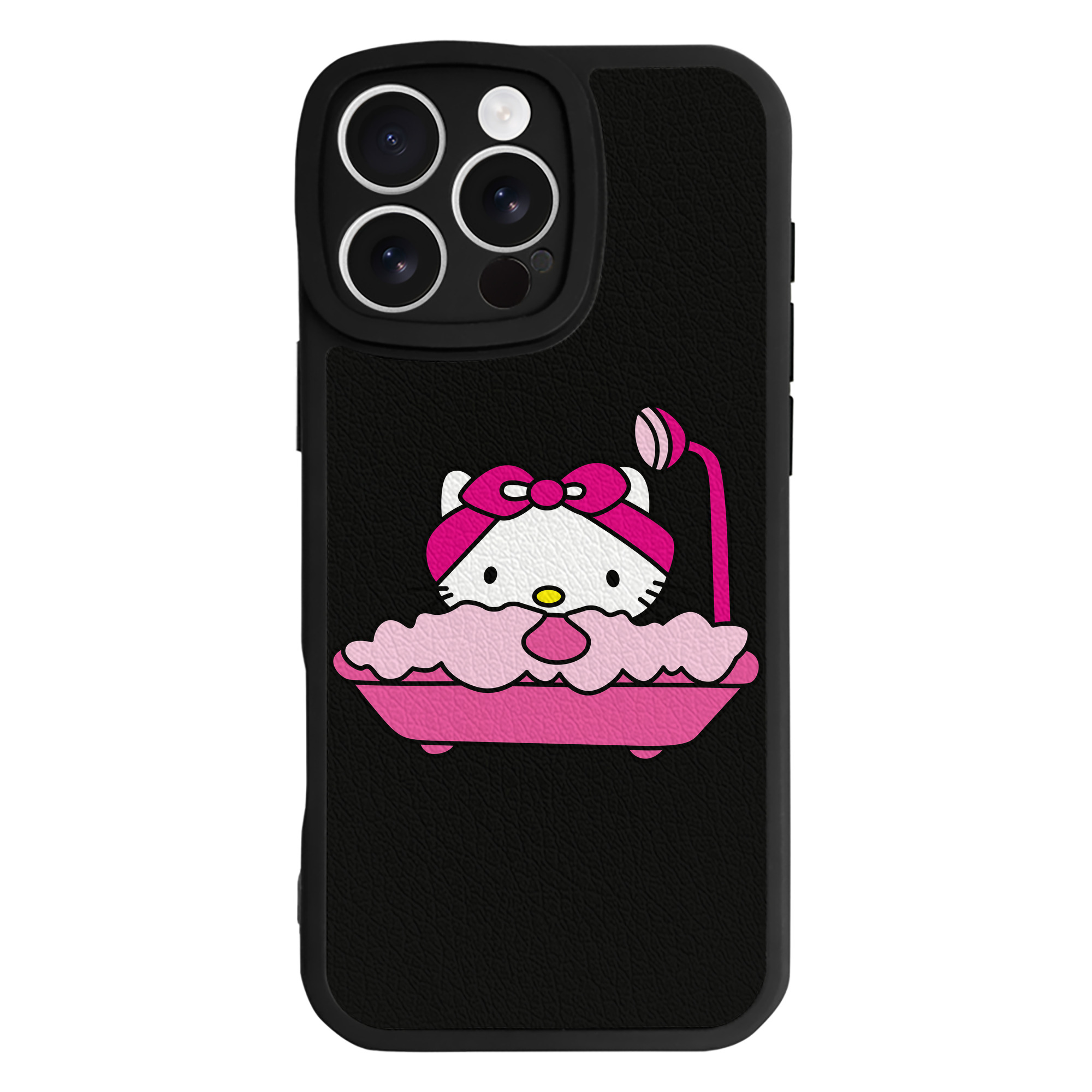 （画像用） Hello Kitty ハローキティ 【iPhone 16シリーズ対応】シリコンスマホケース（レザー調） 材質：シリコン